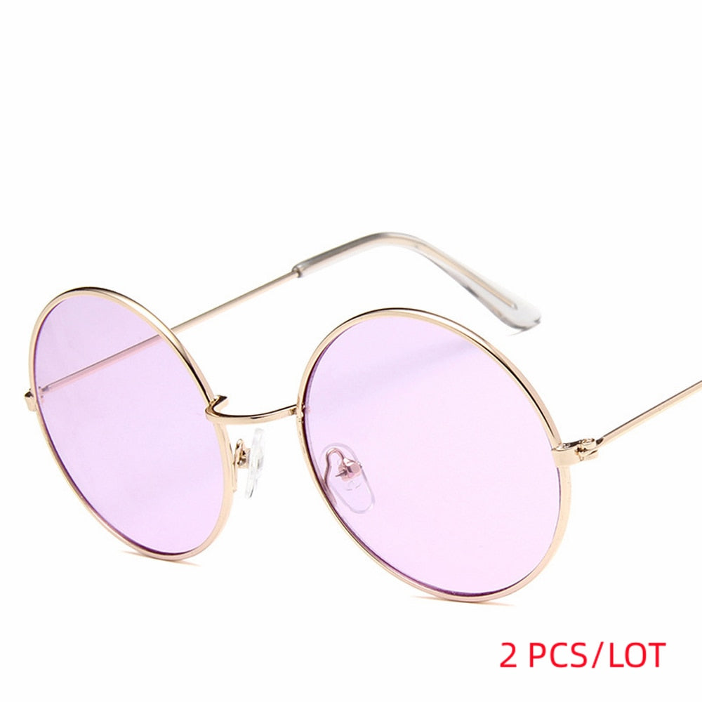 MUSELIFE 2022 Round Women Sunglasses Men Glasses Lady Luxury Retro Metal Sun Glasses Vintage Mirror UV400 Oculos De Sol