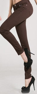 High waist jeans for women 2022 winter autumn jeans woman skinny slim OL office denim pencil pants female jeans femme trousers