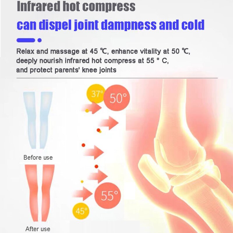 Knee Massage Rheumatic Joint Pain Relief Infrared Heat Elbow Protector Air Pressure Vibration Physiotherapy Devices Health Care