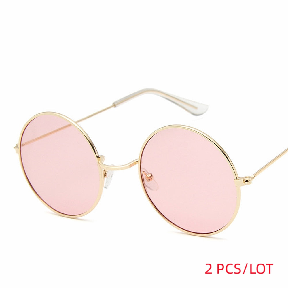 MUSELIFE 2022 Round Women Sunglasses Men Glasses Lady Luxury Retro Metal Sun Glasses Vintage Mirror UV400 Oculos De Sol