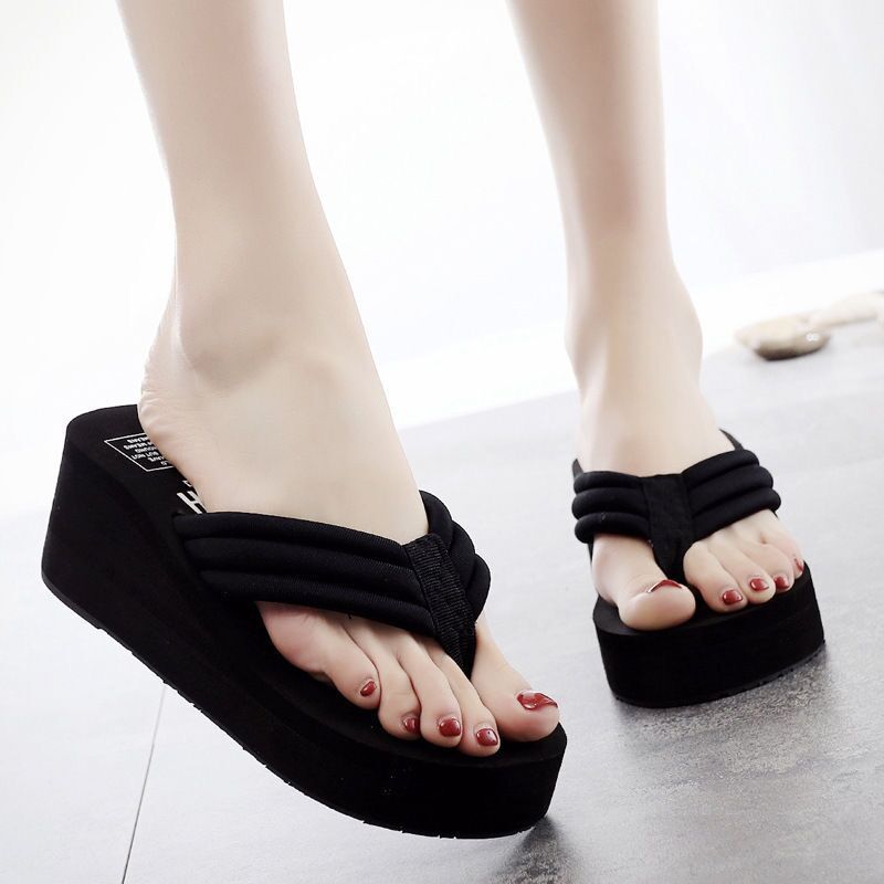 Sandals Woman Summer 2022 Flip Flops Platform Outside Wedges Beach Slippers Cute Shoes Sandals 5Cm Woman Slides