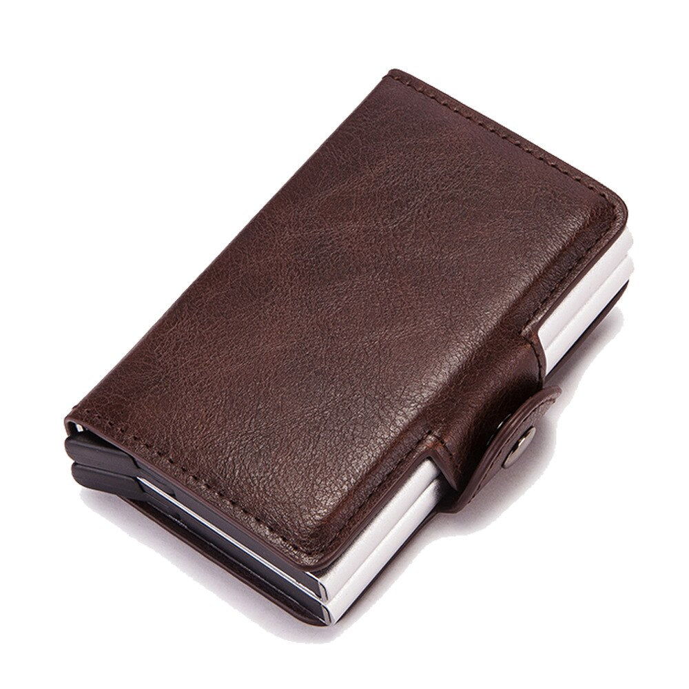 Women&#39;s  Card Case Rfid Smart PU Leather Mini Metal Wallet for Women