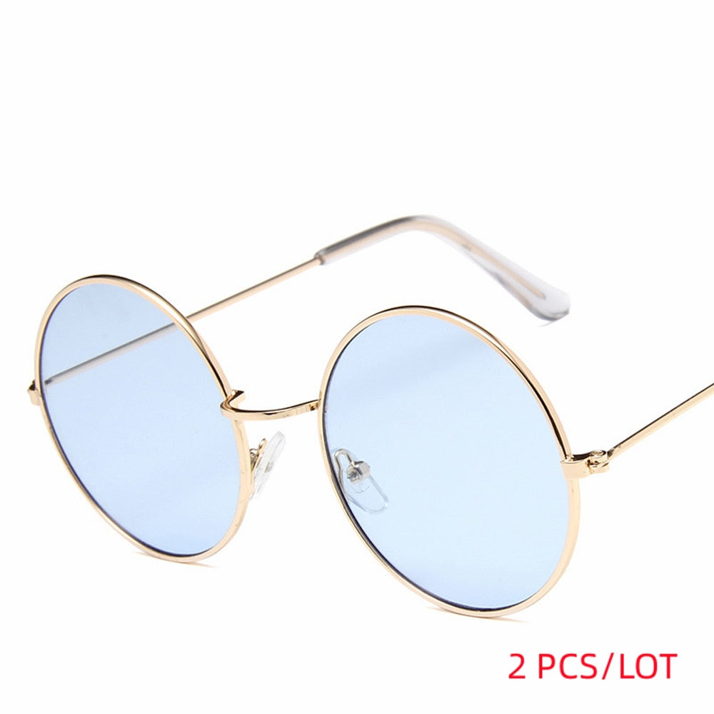 MUSELIFE 2022 Round Women Sunglasses Men Glasses Lady Luxury Retro Metal Sun Glasses Vintage Mirror UV400 Oculos De Sol