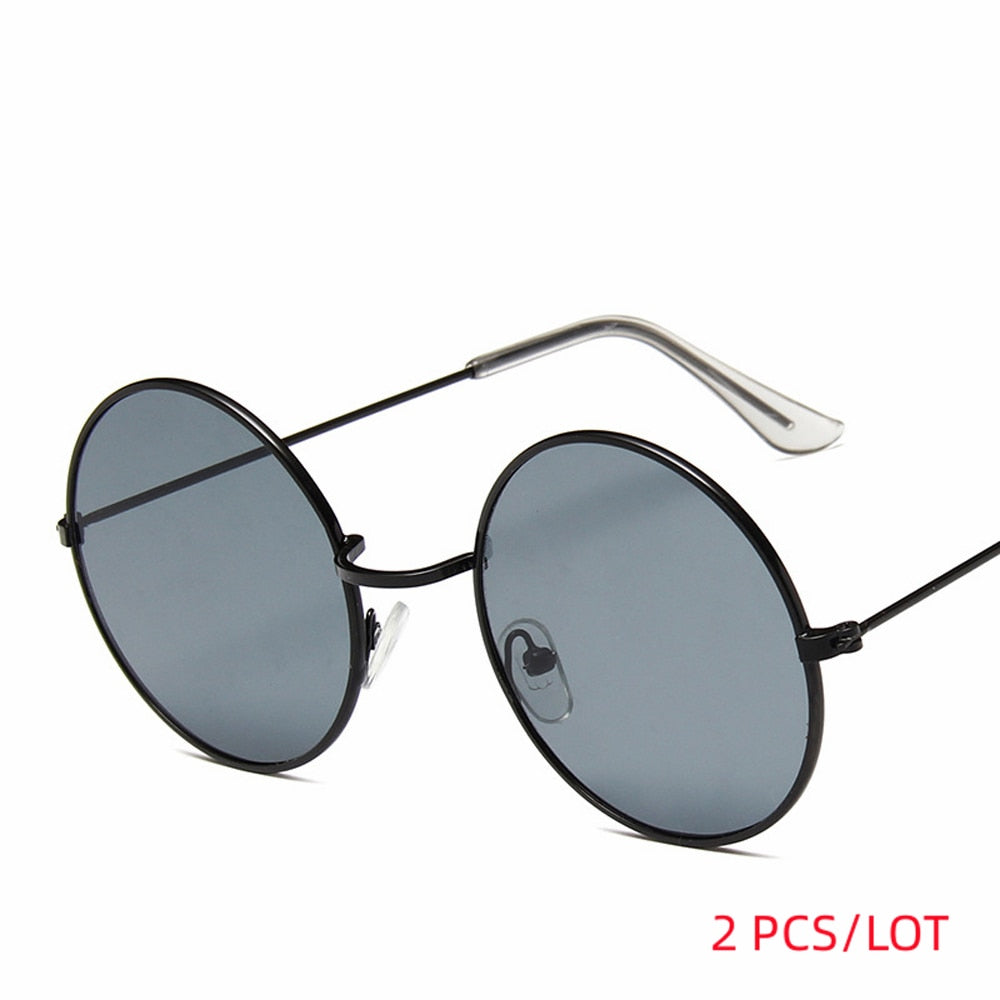 MUSELIFE 2022 Round Women Sunglasses Men Glasses Lady Luxury Retro Metal Sun Glasses Vintage Mirror UV400 Oculos De Sol