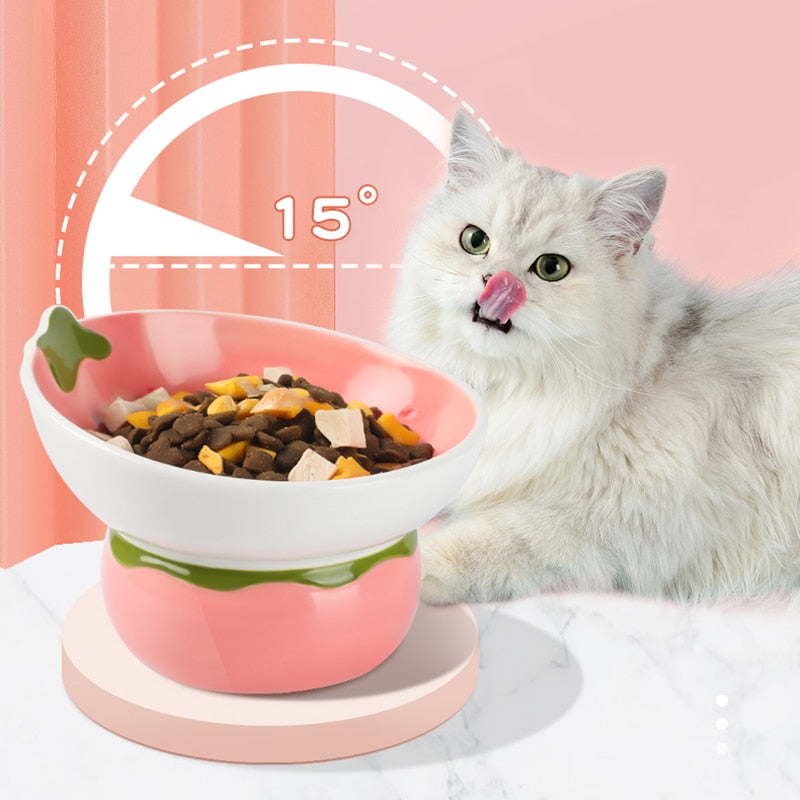 Cat Bowl Kitten Drinker Stainless Steel Safeguard Neck Dogs Food Container Small Dog Waterer Puppy Cats Feeder Water Bowl