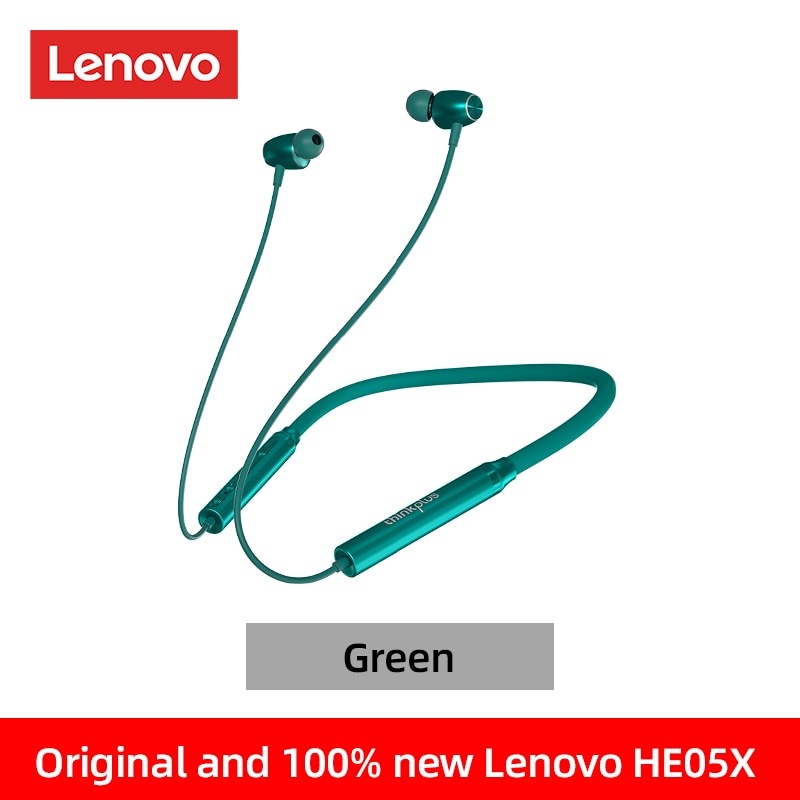 Origial Lenovo HE05X Bluetooth Earphones Earphone Waterproof Earplugs HIFI Sound Magnetic Neckband Headset Sports Headphone