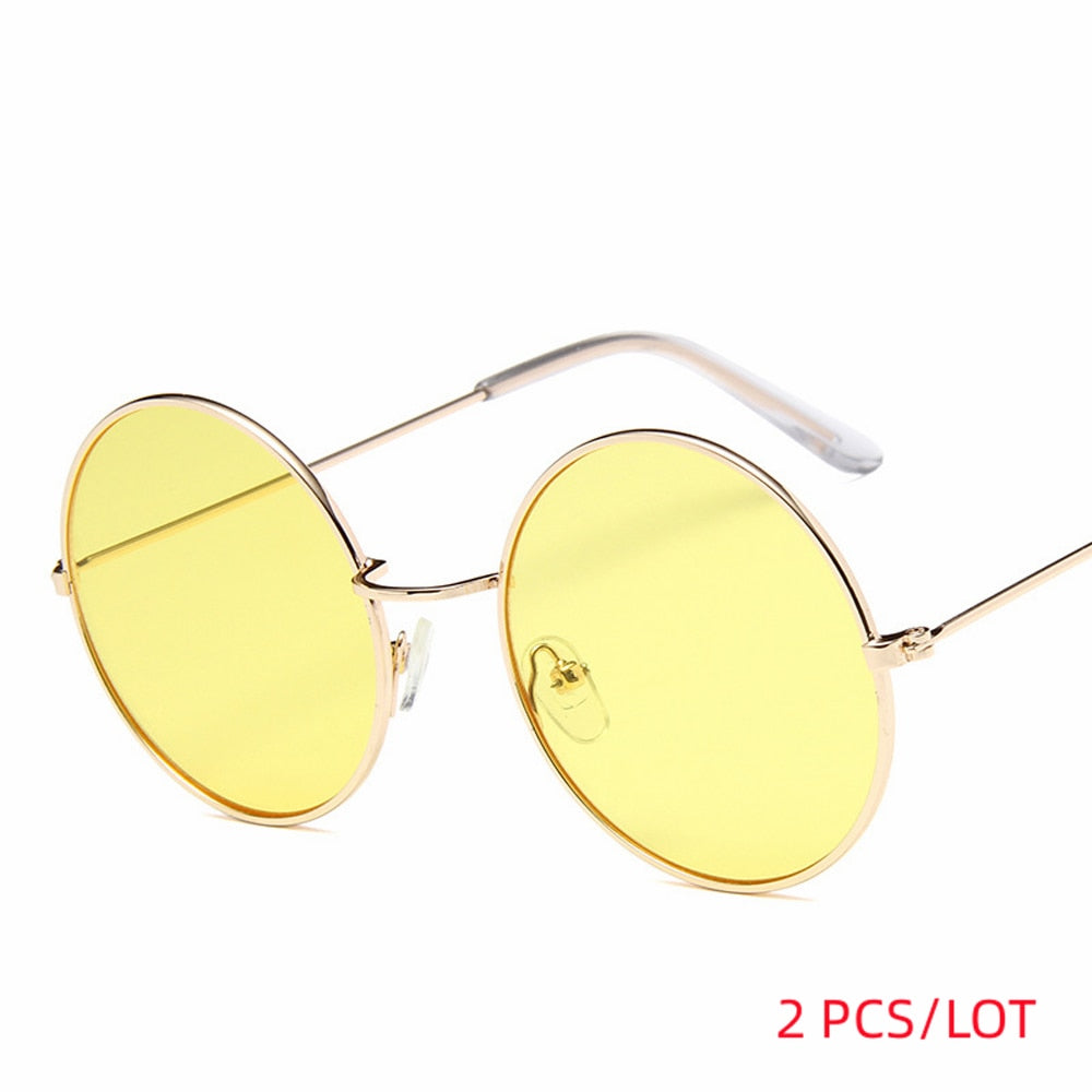 MUSELIFE 2022 Round Women Sunglasses Men Glasses Lady Luxury Retro Metal Sun Glasses Vintage Mirror UV400 Oculos De Sol