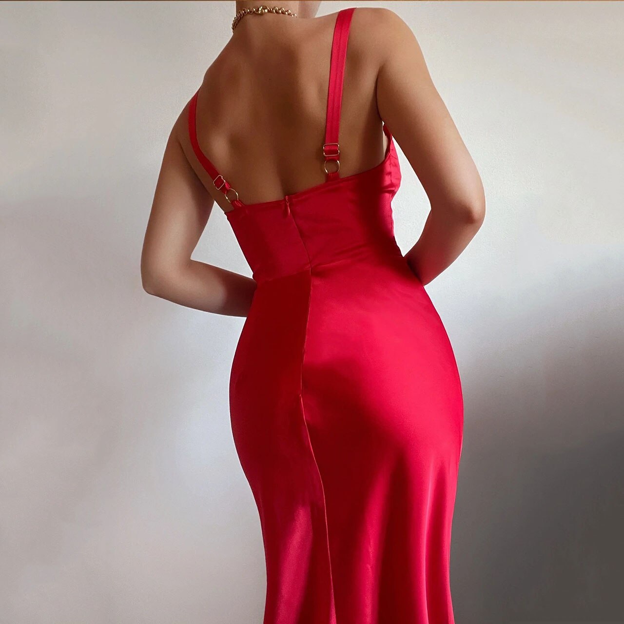 Sexy Sling Twisted Breast Contrast Slim Satin Maxi Summer Dresses for Women 2022 Elegant Evening Guest Club Long Party Vestidos