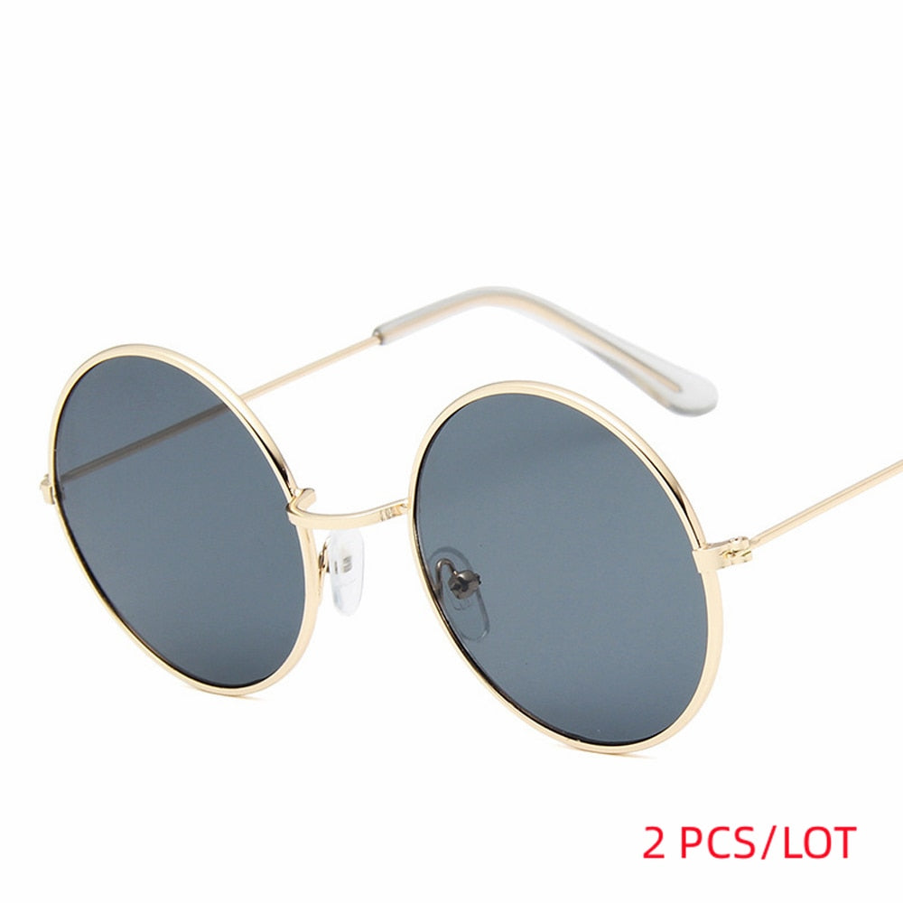 MUSELIFE 2022 Round Women Sunglasses Men Glasses Lady Luxury Retro Metal Sun Glasses Vintage Mirror UV400 Oculos De Sol