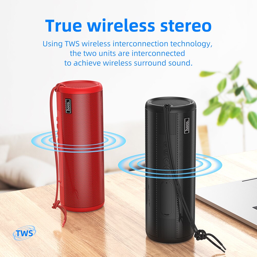HOCO Bicycle Bluetooth Speaker Powerful Outdoor Portable AUX Wireless Column Boombox FM radio Flashlight with TF card U disk