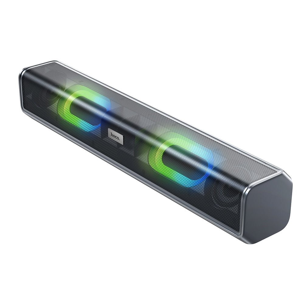 HOCO Wireless BT Speaker Desktop Multimedia Speaker Colorful Light Effect True Wireless Stereo Sound Support TF Card for Macbook