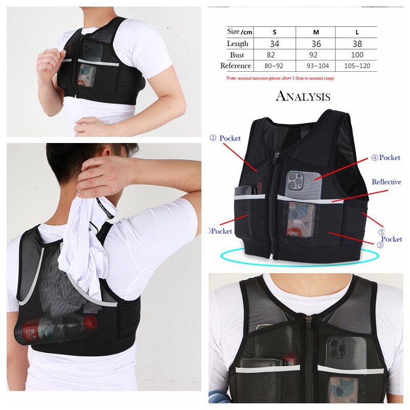 Cross-Country Running Backpack Phone Bag Multi-Functional Ultra-Light Water Bottle Outdoor Sports Shoulder Bag Marathon Vest Bag