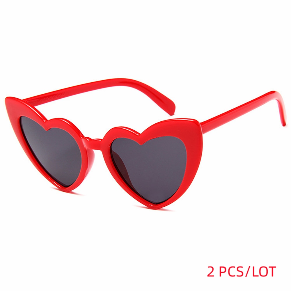 MUSELIFE Love Heart  Big Frame Personality Women Sunglass Fashion Cute Sexy Retro Cat Eye Vintage SunGlasses Pink Female