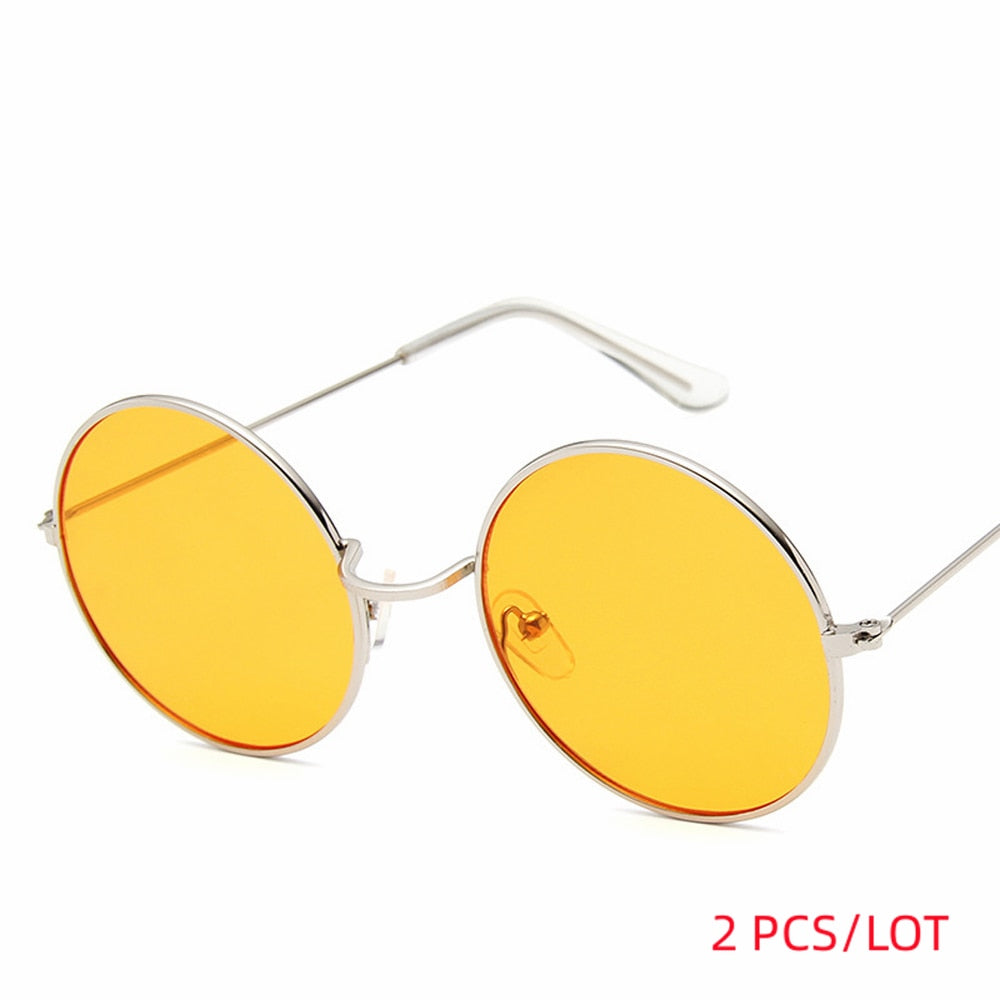 MUSELIFE 2022 Round Women Sunglasses Men Glasses Lady Luxury Retro Metal Sun Glasses Vintage Mirror UV400 Oculos De Sol