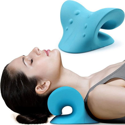 Pillow Neck And Shoulder Relaxer Traction Device For TMJ Pain Relief And Cervical Spine Alignment Chiropractic Household stretch