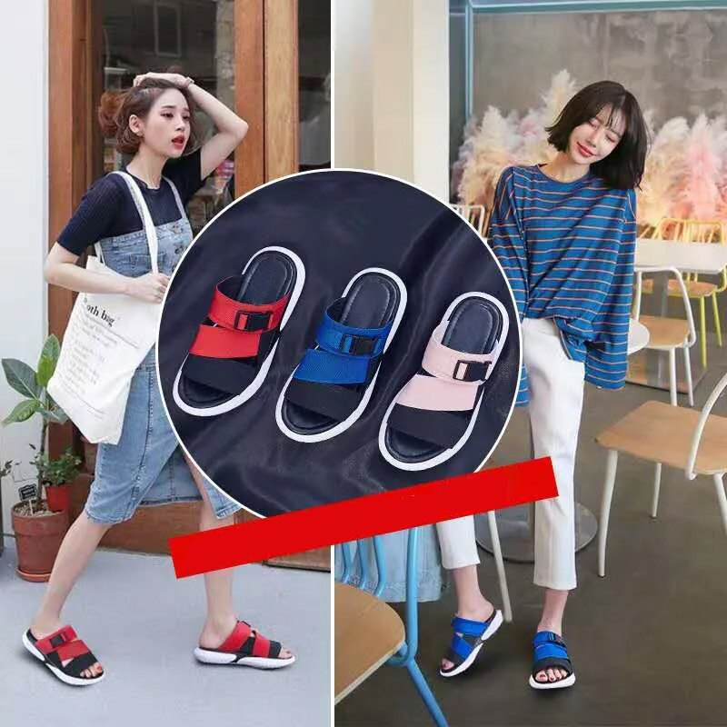 Women Sports Sandals Breathable New Summer Casual Thick Bottom Beach Flat Shoes Sandalias Femmes Mujer Comodas Verano 2022