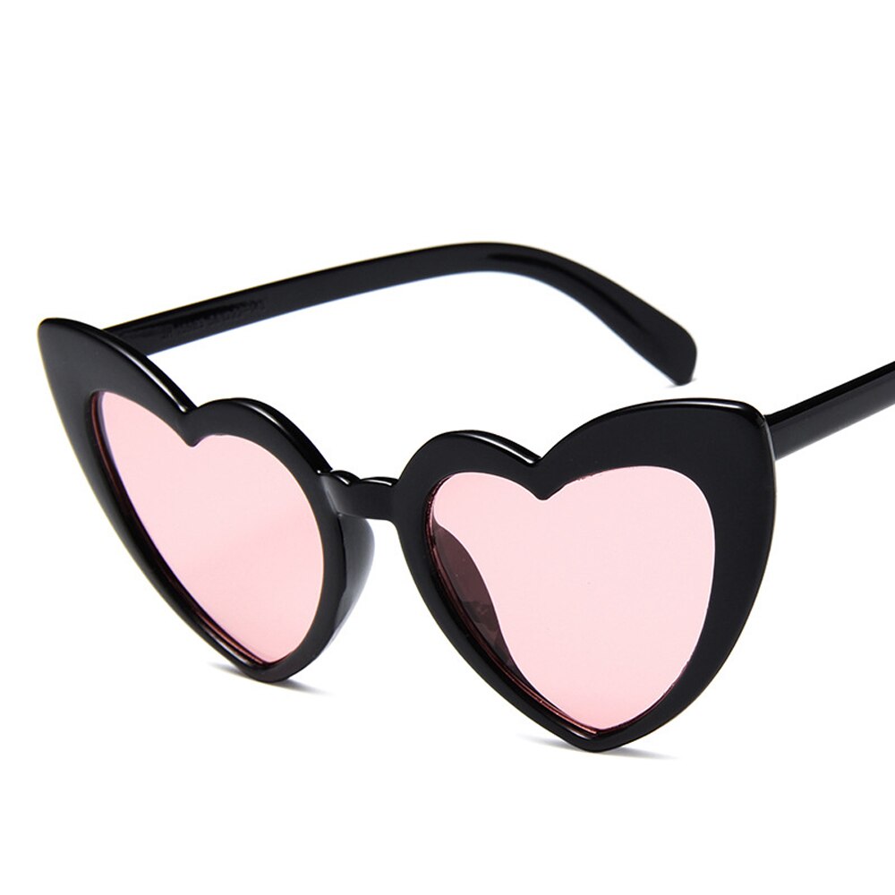 MUSELIFE Love Heart  Big Frame Personality Women Sunglass Fashion Cute Sexy Retro Cat Eye Vintage SunGlasses Pink Female