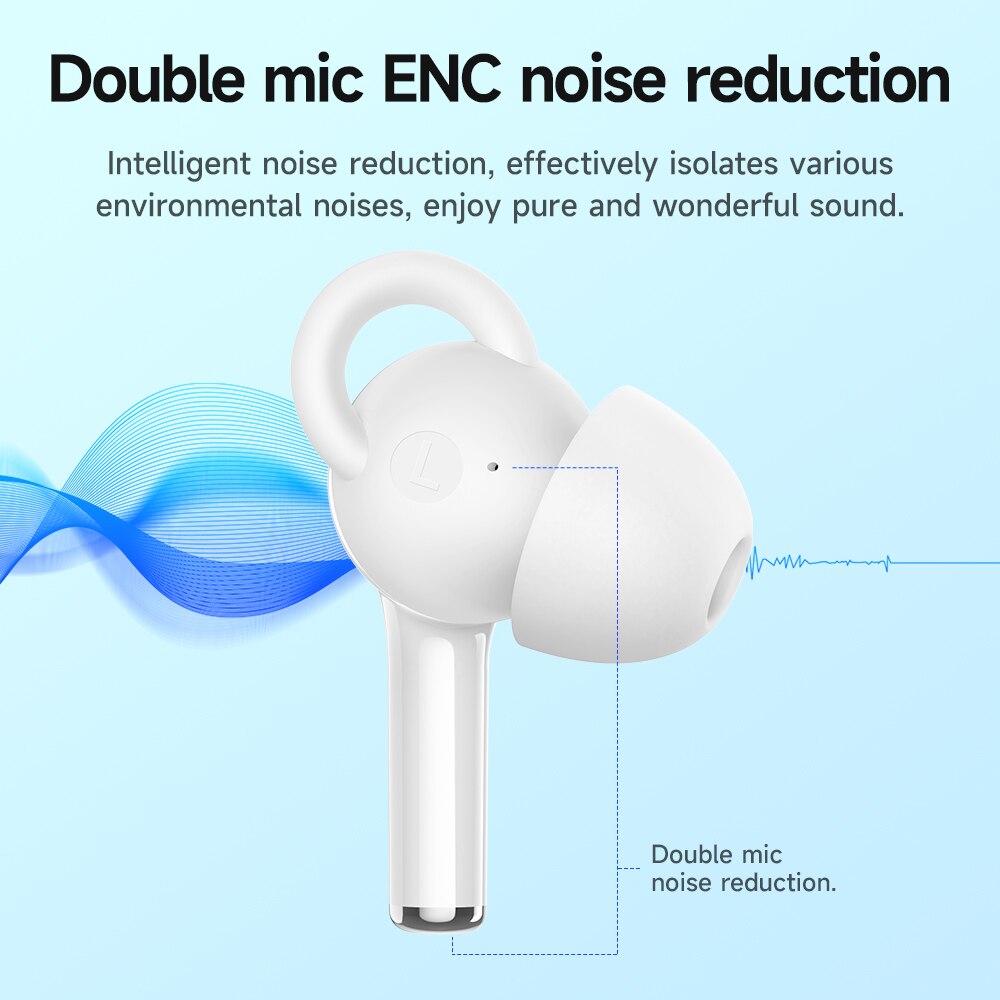 HOCO True TWS Wireless Bluetooth 5.3 Earphones ENC Noise Cancelling bass Gaming Sports earbuds Headphones Touch Control Earbuds