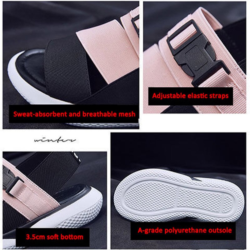 Women Sports Sandals Breathable New Summer Casual Thick Bottom Beach Flat Shoes Sandalias Femmes Mujer Comodas Verano 2022