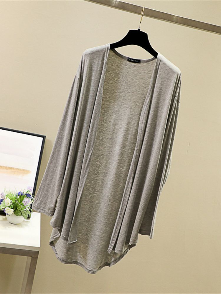 2022 Spring Summer Casual Loose Women New Cardigan Long Sleeve Modal Thin Coat Shirt Summer Female Sun Protection Clothing Y6582