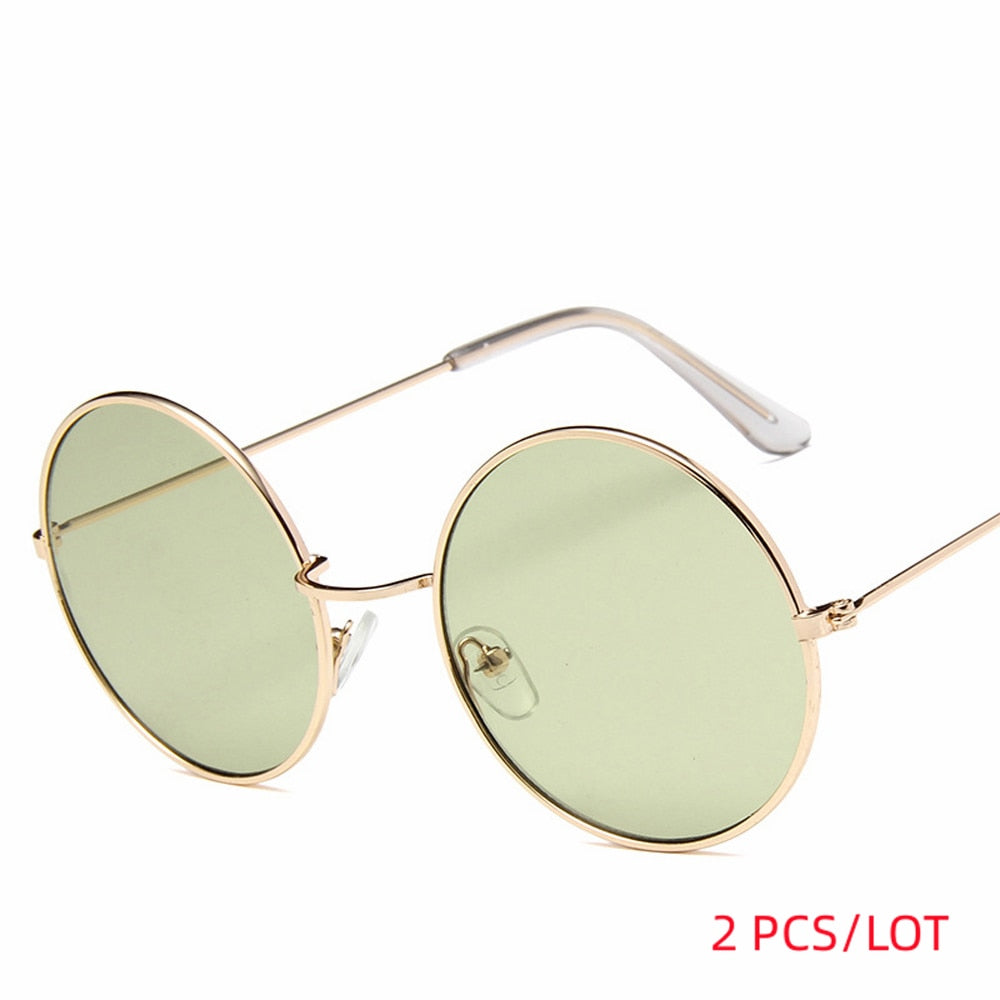 MUSELIFE 2022 Round Women Sunglasses Men Glasses Lady Luxury Retro Metal Sun Glasses Vintage Mirror UV400 Oculos De Sol