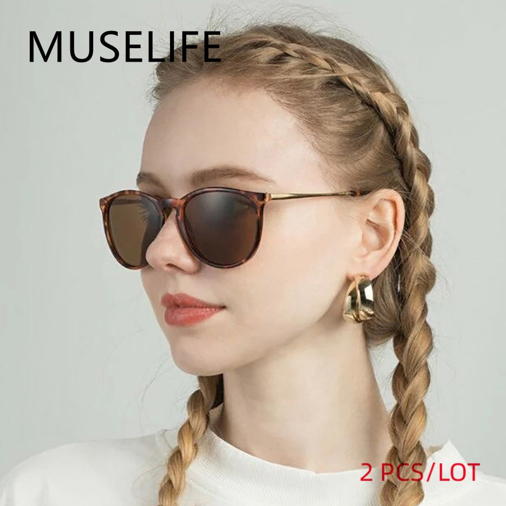 MUSELIFE Fashions 2022 Oval Small Sunglasses Clear Classic UV400 Sun Glasses Trends Female Transparent Shades For Women